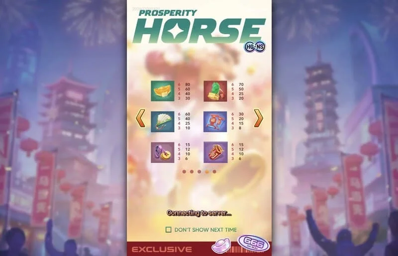 Prosperity Horse - bảng trả thưởng theo biểu tượng