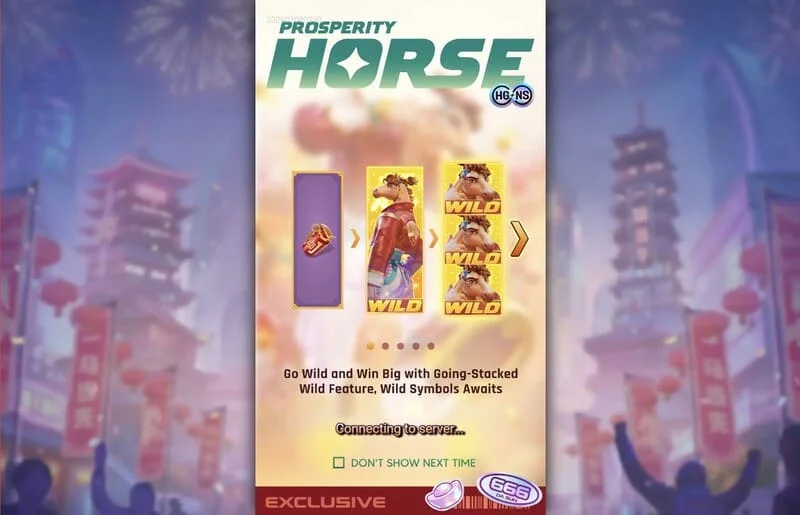 Prosperity Horse - Wild xếp chồng trên guồng quay